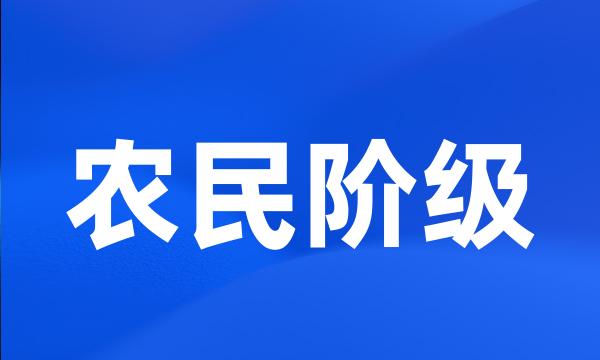 农民阶级