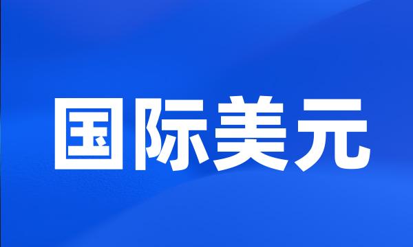 国际美元