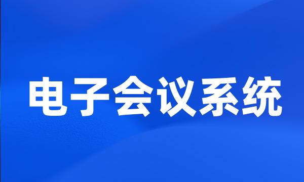 电子会议系统