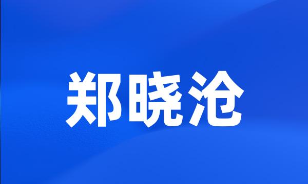 郑晓沧