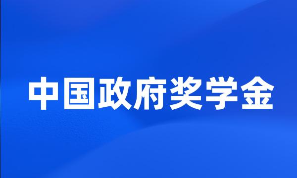 中国政府奖学金