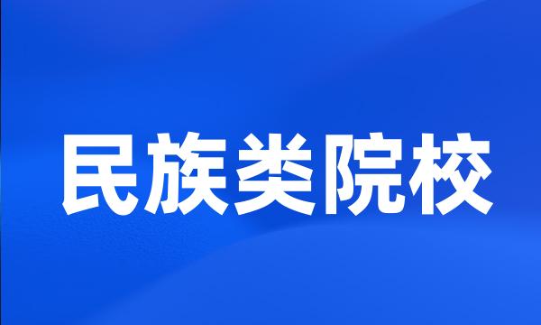 民族类院校