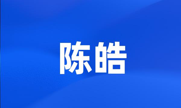 陈皓