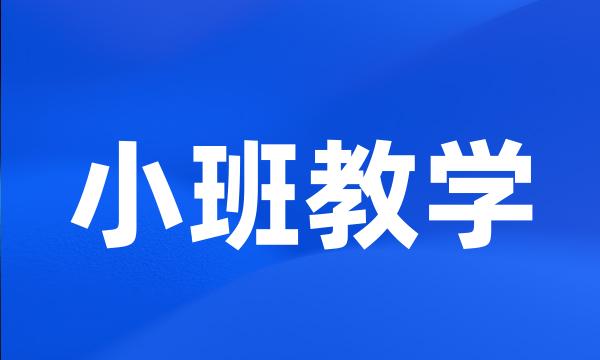 小班教学