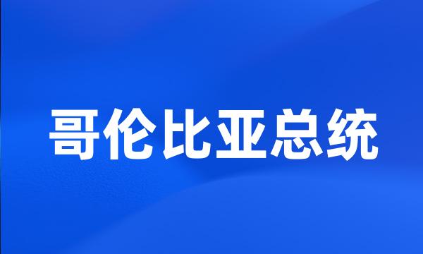 哥伦比亚总统