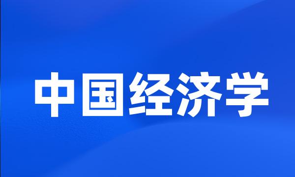 中国经济学