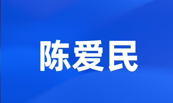 陈爱民