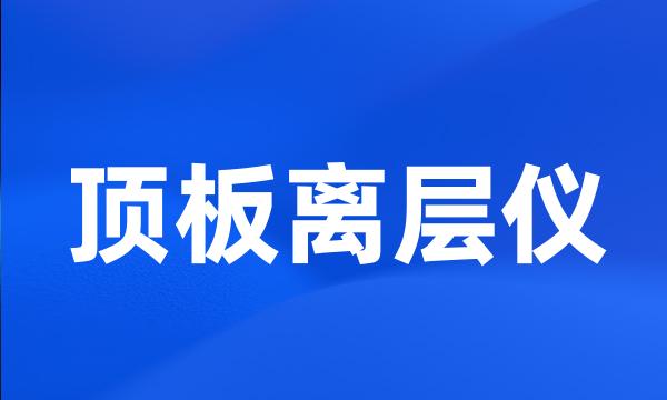 顶板离层仪