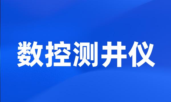 数控测井仪