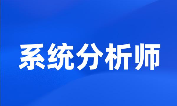 系统分析师