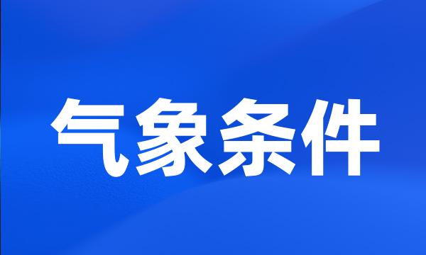 气象条件