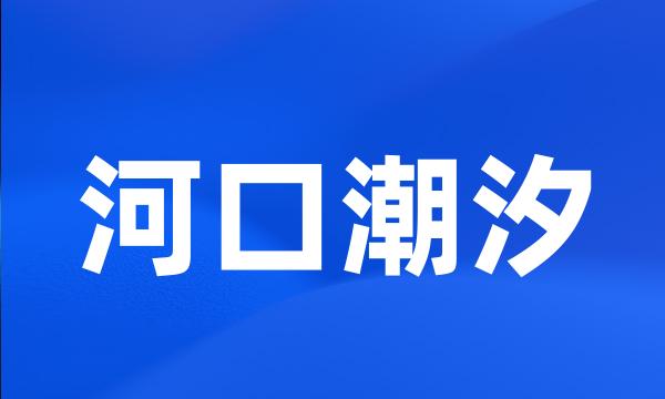 河口潮汐