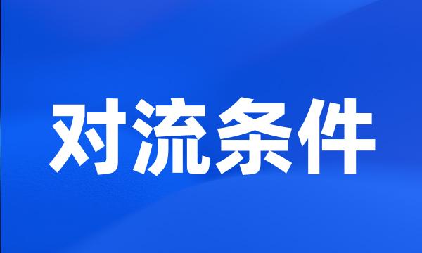 对流条件