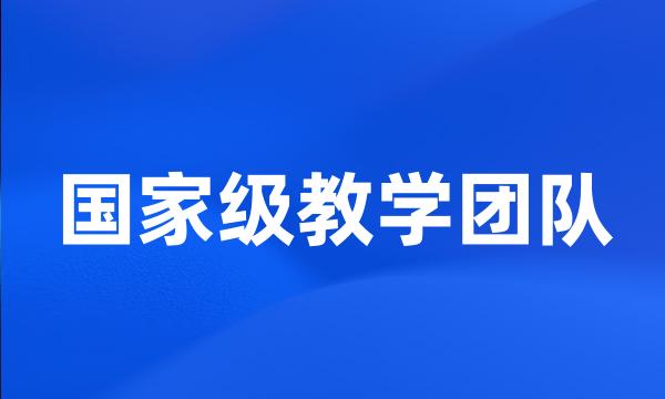 国家级教学团队