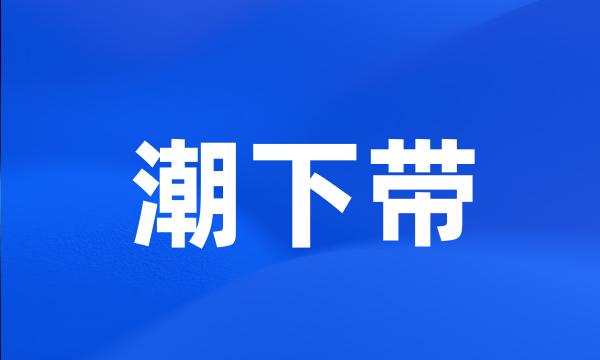 潮下带