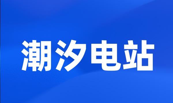 潮汐电站