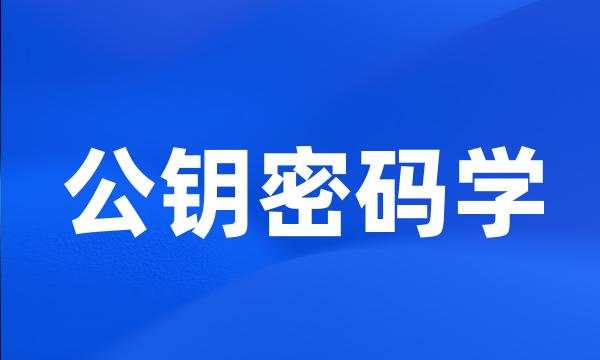 公钥密码学