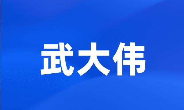 武大伟