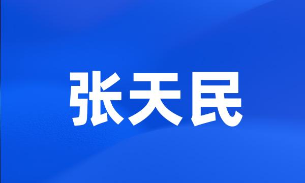 张天民