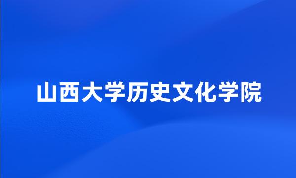 山西大学历史文化学院