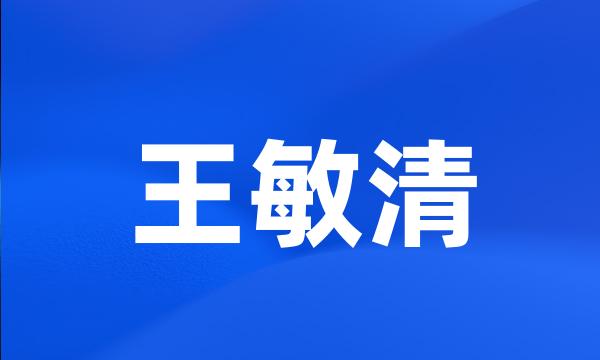 王敏清