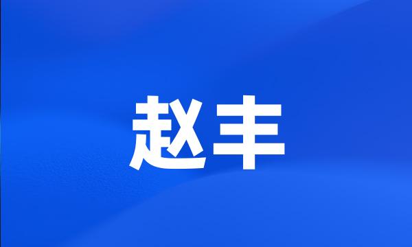 赵丰