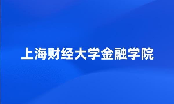 上海财经大学金融学院