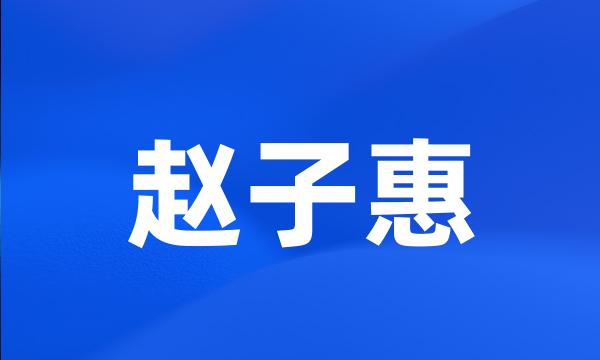 赵子惠