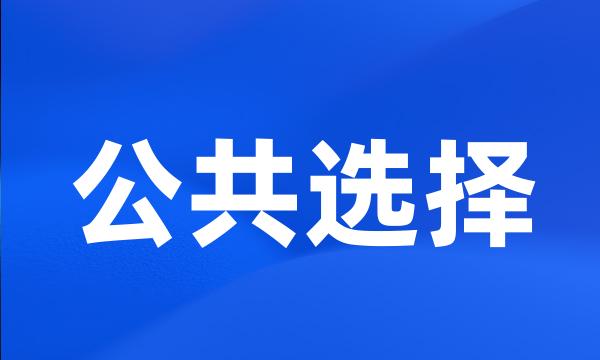 公共选择