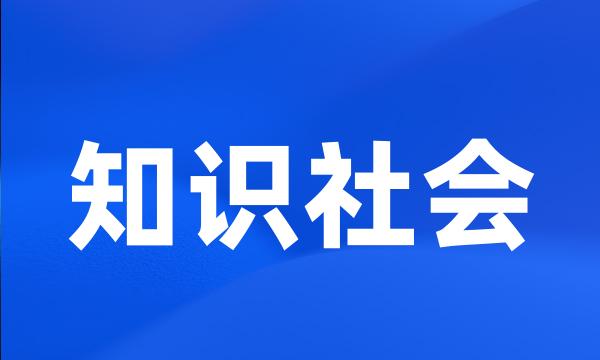 知识社会