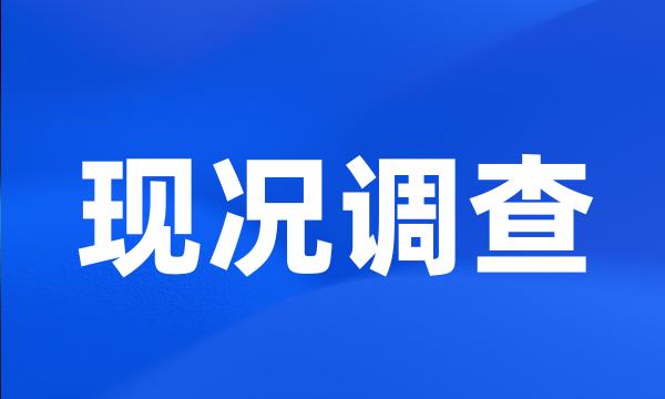 现况调查