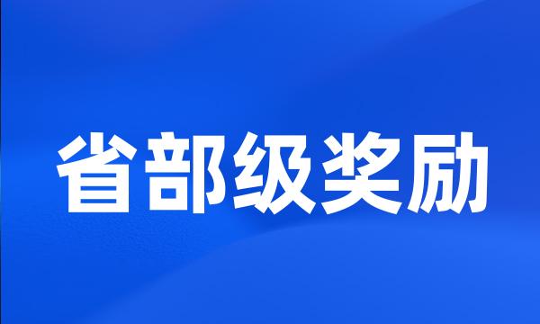 省部级奖励