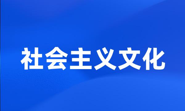 社会主义文化