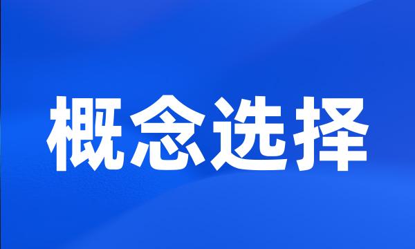 概念选择