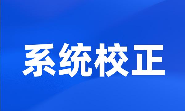 系统校正