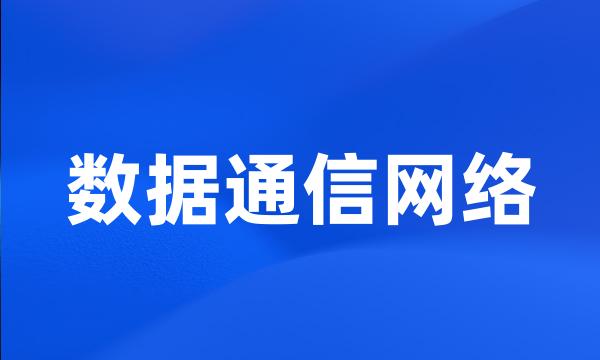 数据通信网络