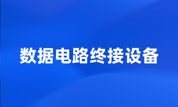 数据电路终接设备