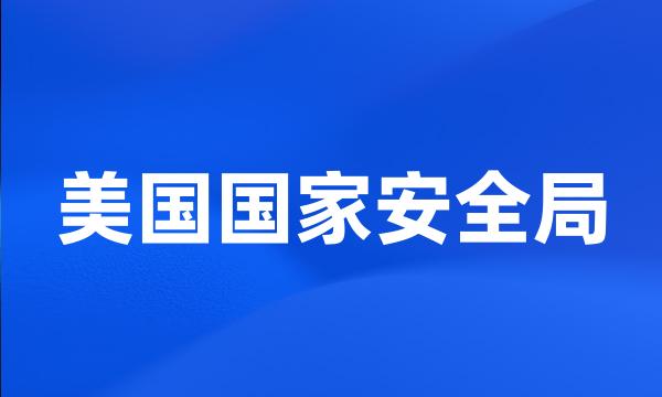 美国国家安全局