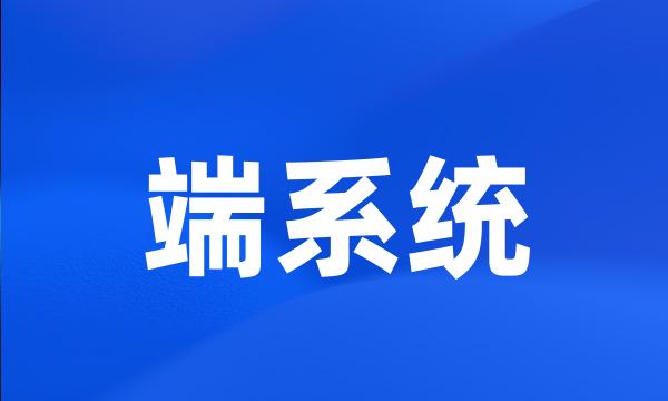 端系统