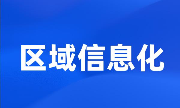 区域信息化