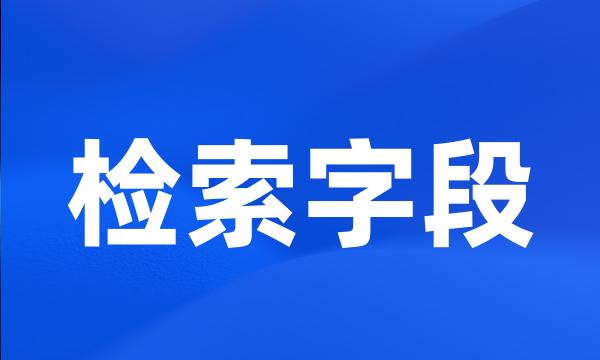 检索字段