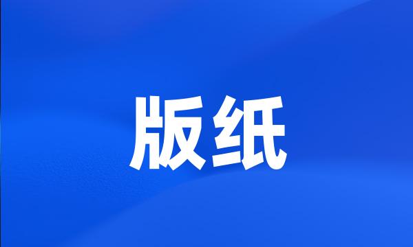 版纸