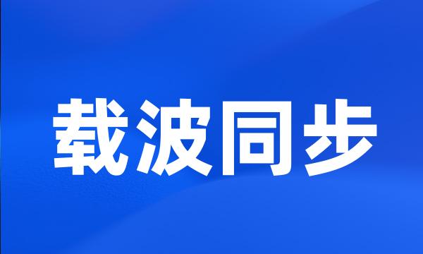 载波同步