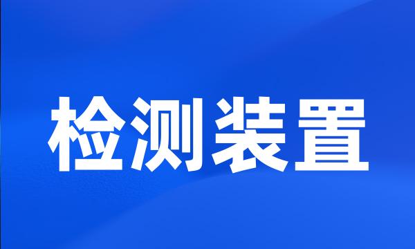 检测装置