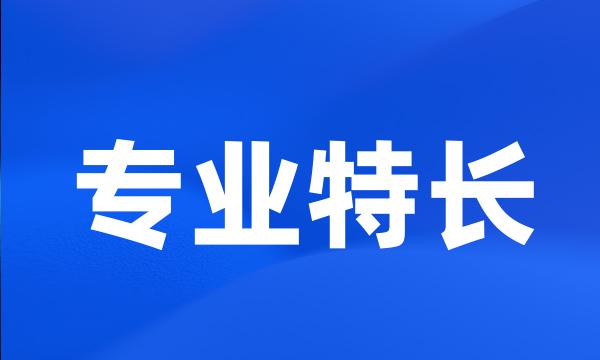 专业特长