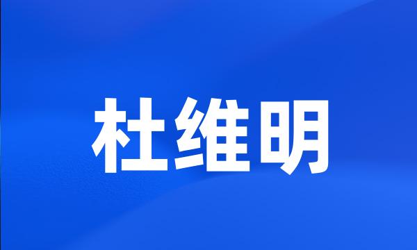 杜维明