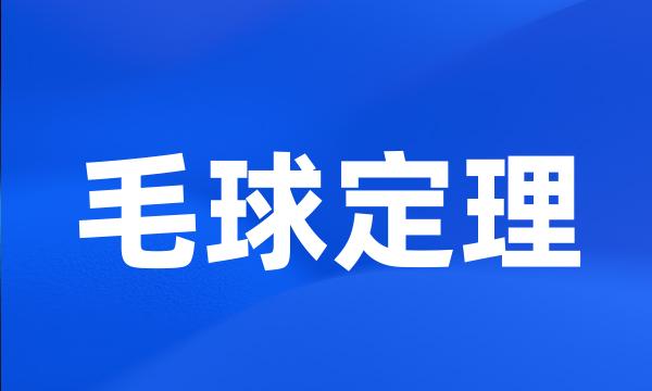 毛球定理