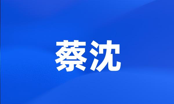 蔡沈