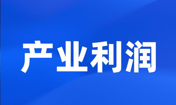 产业利润