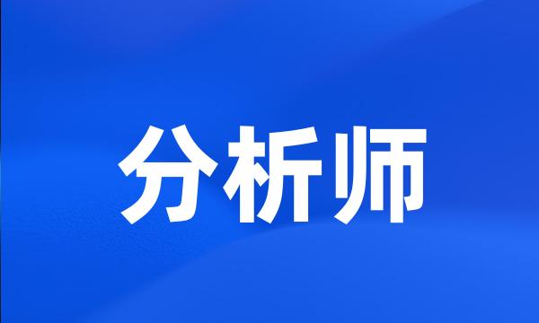 分析师